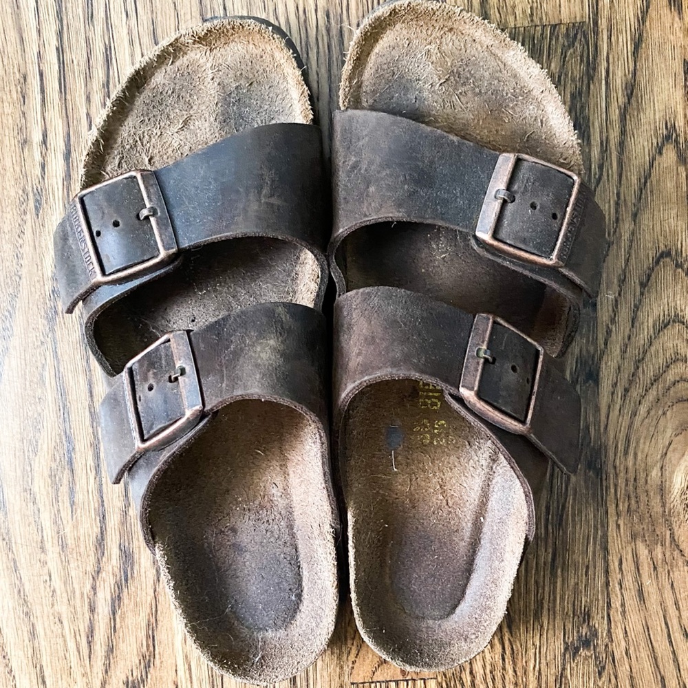 Brown Leather Birkenstocks